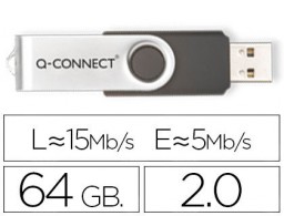 Memoria Flash Q-Connect USB 2.0 64 GB